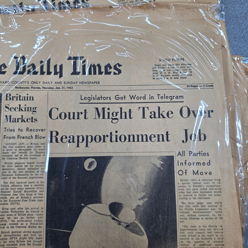 Vintage Brevard County Florida Newspapers 1958-1967 Cold War Space Age Lot 14 - Picture 13 of 16